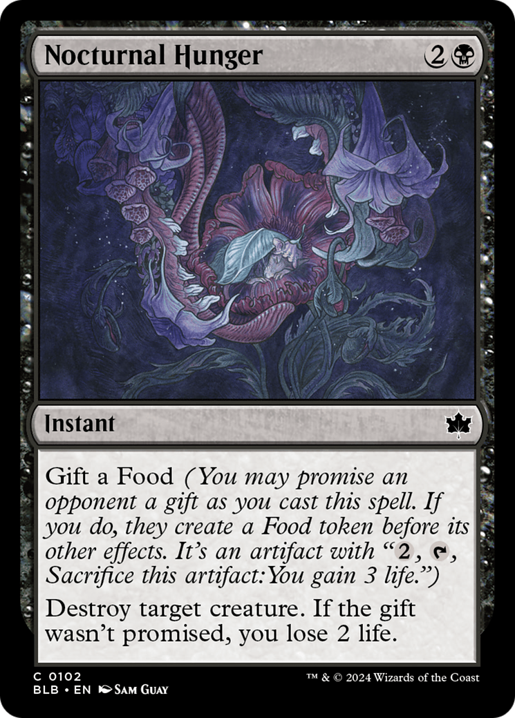 Nocturnal Hunger - Common Instant card from Bloomburrow
