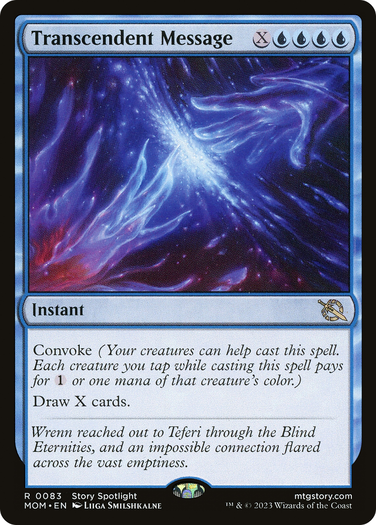 Transcendent Message - Rare Instant card from March of the Machine