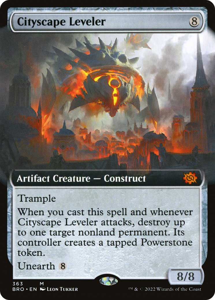 Cityscape Leveler - Mythic Artifact Creature — Construct card from The Brothers' War