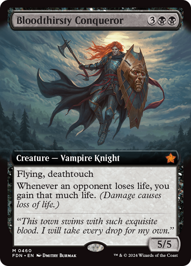 Bloodthirsty Conqueror - Mythic Creature — Vampire Knight card from Foundations