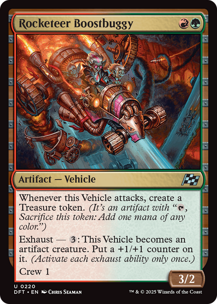Rocketeer Boostbuggy - Uncommon Artifact — Vehicle card from Aetherdrift