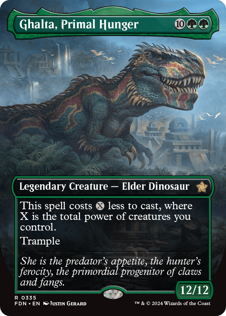 Ghalta, Primal Hunger - Rare Legendary Creature — Elder Dinosaur card from Foundations