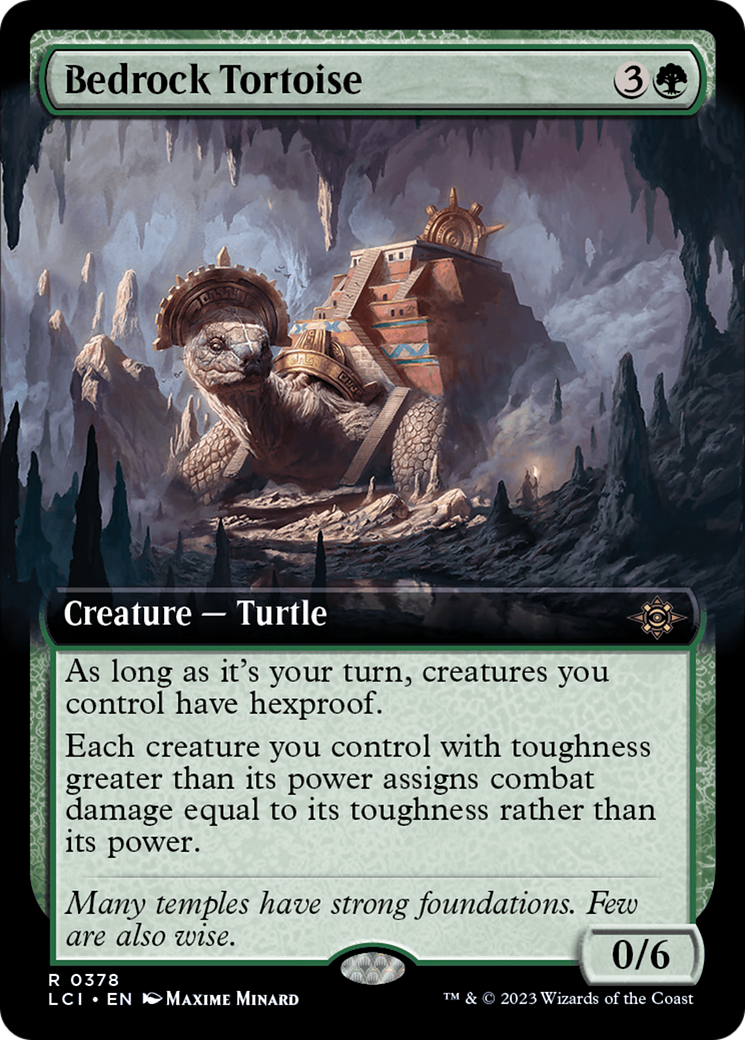 Bedrock Tortoise - Rare Creature — Turtle card from The Lost Caverns of Ixalan