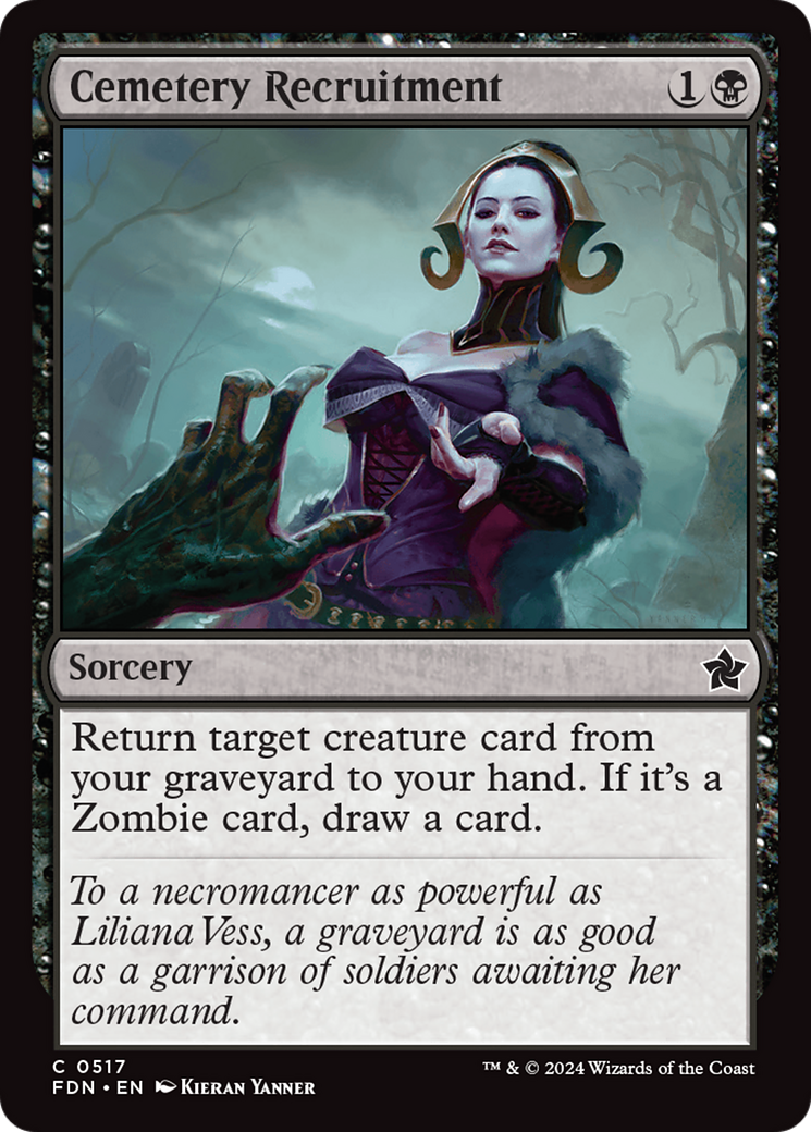 Cemetery Recruitment - Common Sorcery card from Foundations