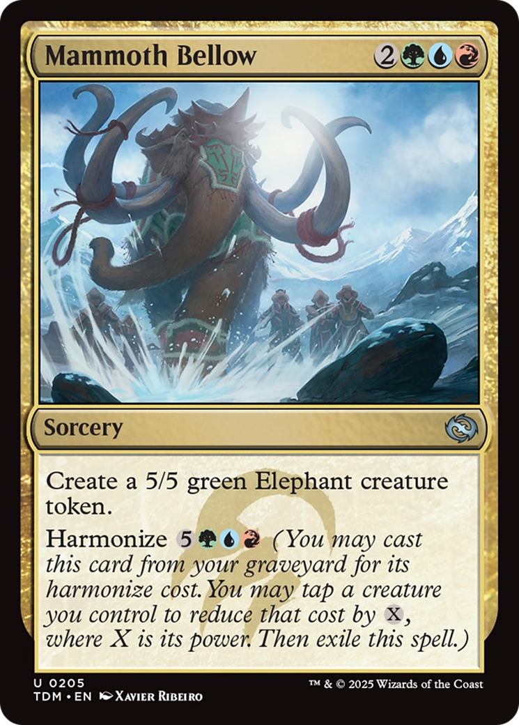 Mammoth Bellow - Uncommon Sorcery card from Tarkir: Dragonstorm