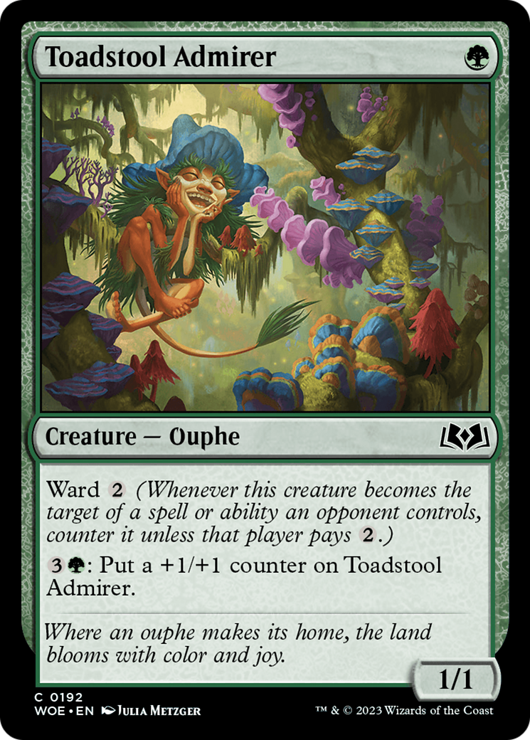 Toadstool Admirer - Common Creature — Ouphe card from Wilds of Eldraine