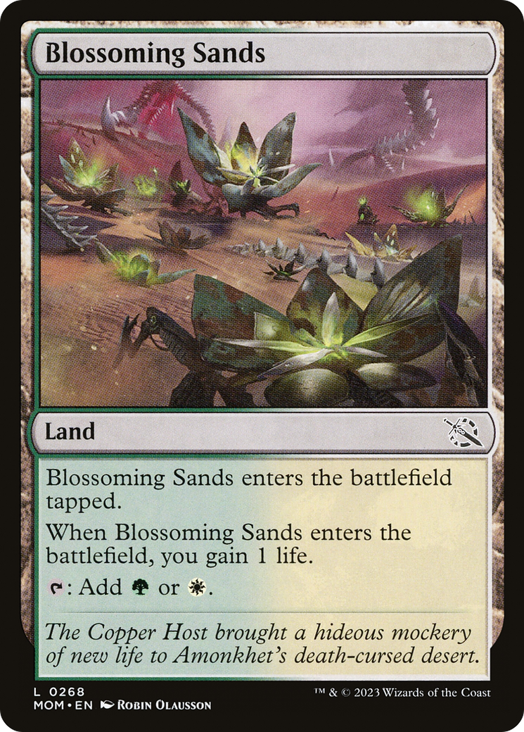 Blossoming Sands - Common Land card from March of the Machine