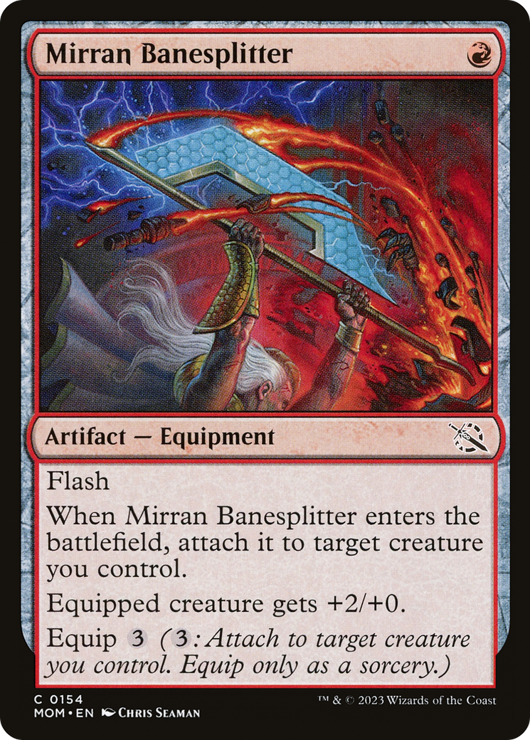 Mirran Banesplitter - Common Artifact — Equipment card from March of the Machine