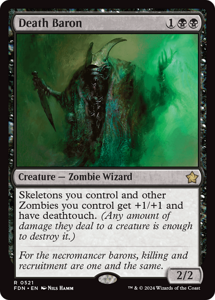 Death Baron - Rare Creature — Zombie Wizard card from Foundations