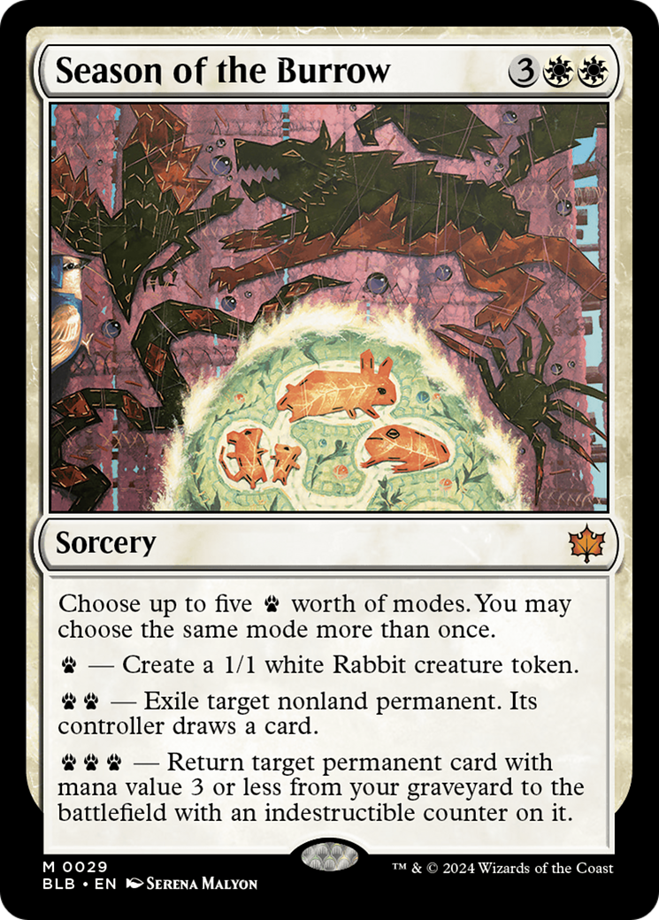 Season of the Burrow - Mythic Sorcery card from Bloomburrow