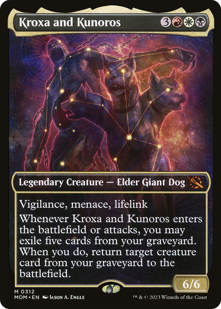 Kroxa and Kunoros - Mythic Legendary Creature — Elder Giant Dog card from March of the Machine