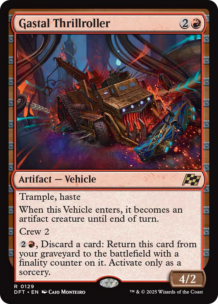 Gastal Thrillroller - Rare Artifact — Vehicle card from Aetherdrift