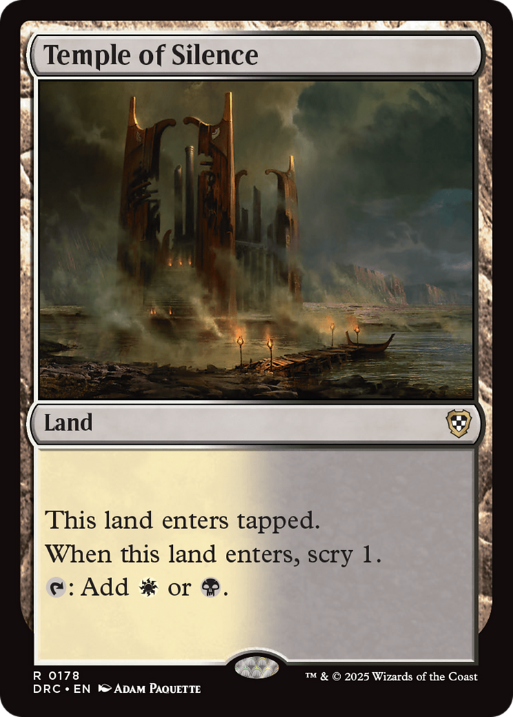 Temple of Silence - Rare Land card from Aetherdrift Commander