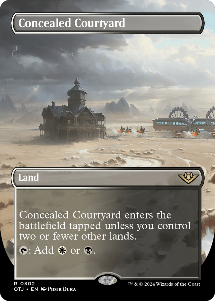 Concealed Courtyard - Rare Land card from Outlaws of Thunder Junction
