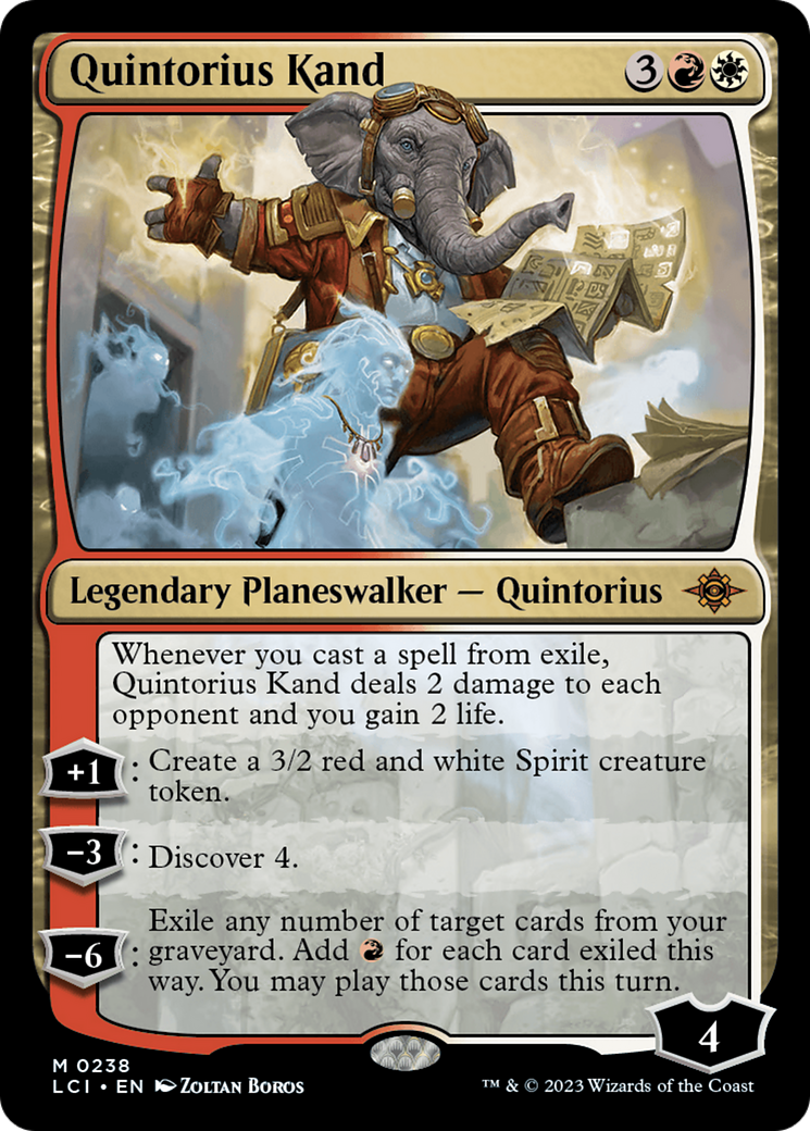 Quintorius Kand - Mythic Legendary Planeswalker — Quintorius card from The Lost Caverns of Ixalan