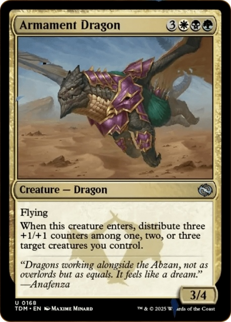 Armament Dragon - Uncommon Creature — Dragon card from Tarkir: Dragonstorm