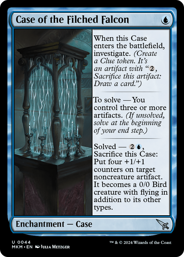 Case of the Filched Falcon - Uncommon Enchantment — Case card from Murders at Karlov Manor