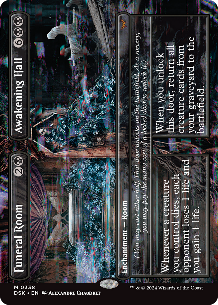 Funeral Room // Awakening Hall - Mythic Enchantment — Room card from Duskmourn: House of Horror