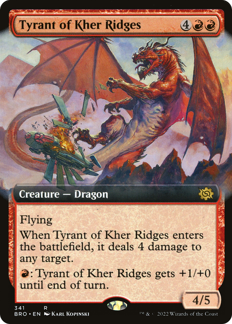 Tyrant of Kher Ridges - Rare Creature — Dragon card from The Brothers' War