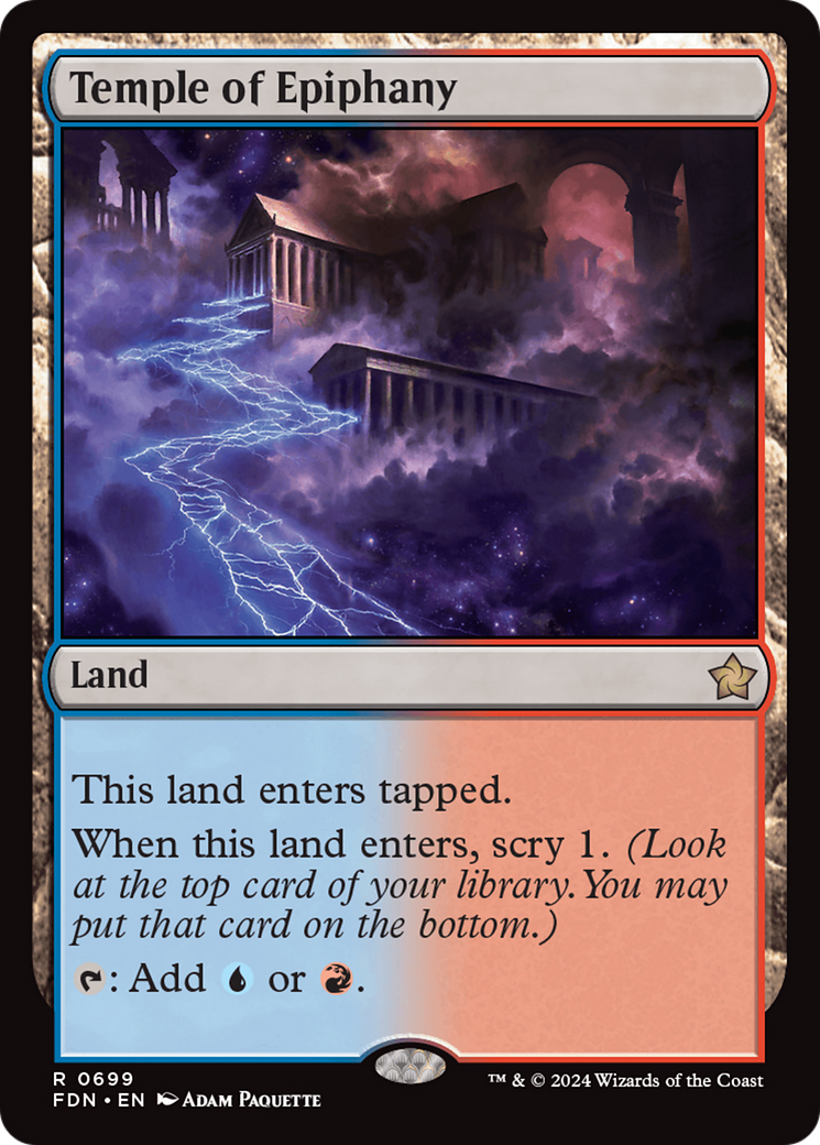 Temple of Epiphany - Rare Land card from Foundations
