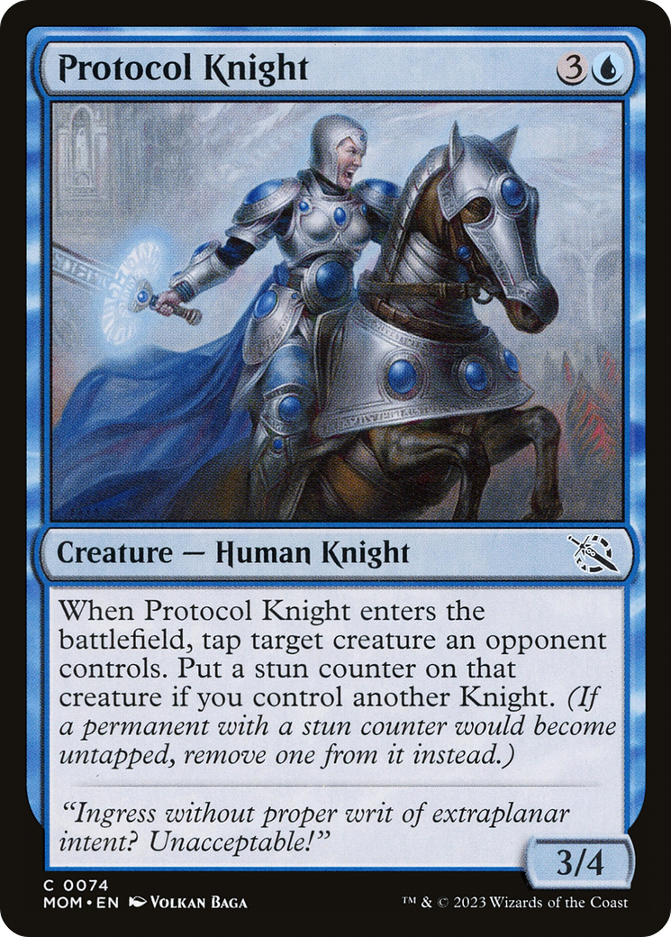 Protocol Knight - Common Creature — Human Knight card from March of the Machine