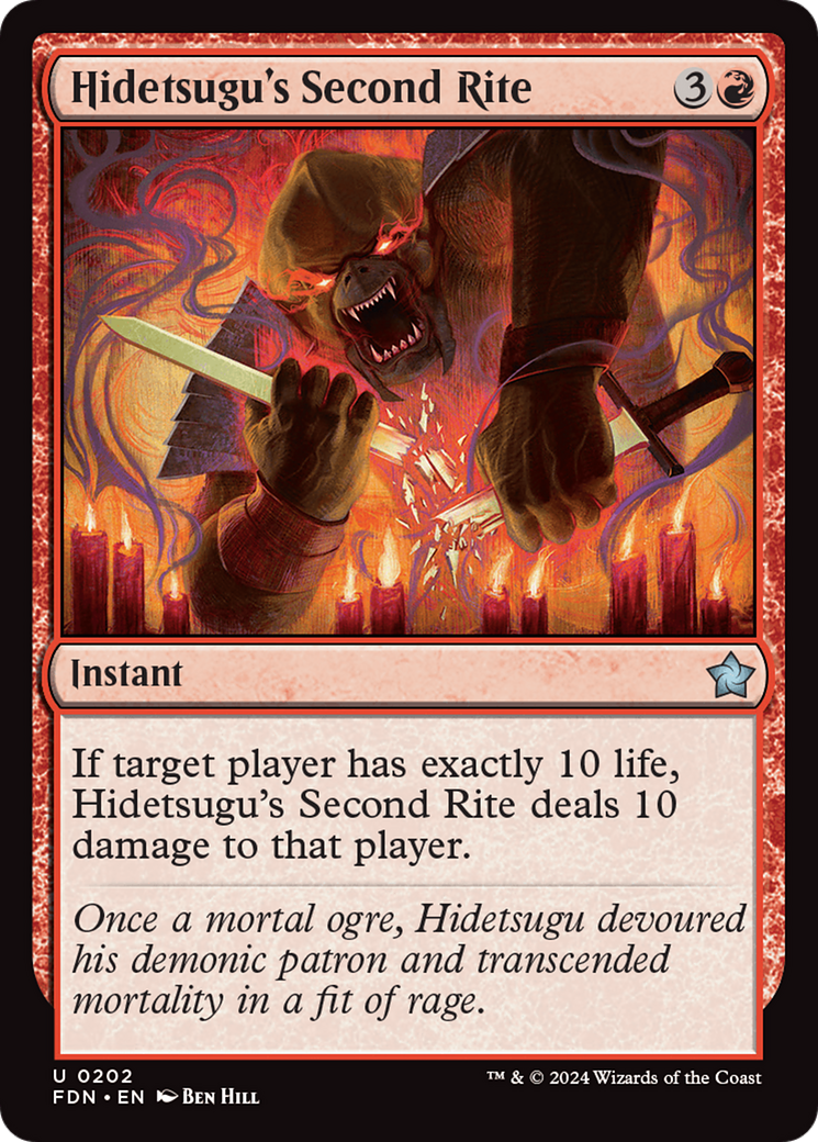 Hidetsugu's Second Rite - Uncommon Instant card from Foundations