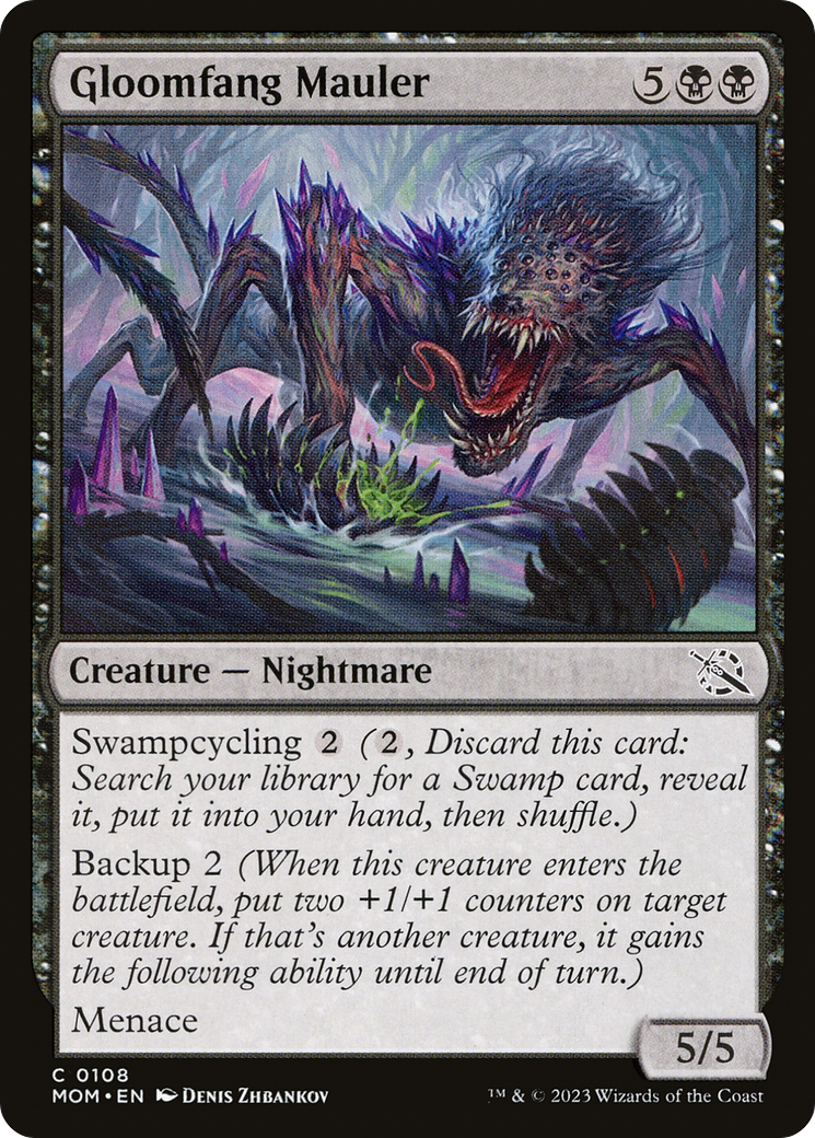 Gloomfang Mauler - Common Creature — Nightmare card from March of the Machine