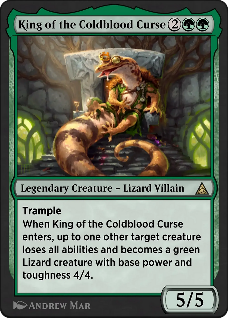 Lizard, Connors's Curse - Rare Legendary Creature — Lizard Villain card from Through the Omenpaths