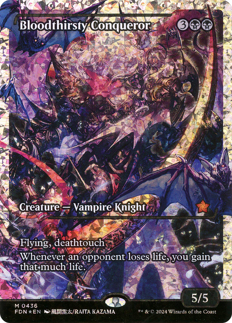 Bloodthirsty Conqueror - Mythic Creature — Vampire Knight card from Foundations