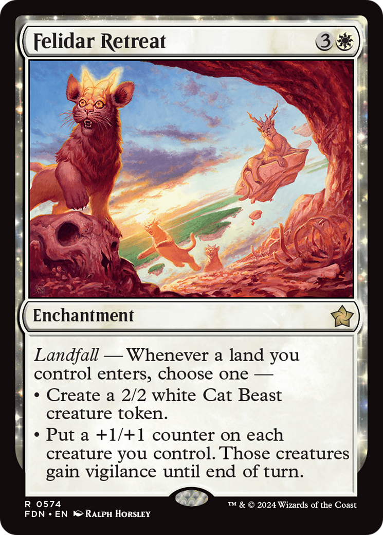Felidar Retreat - Rare Enchantment card from Foundations