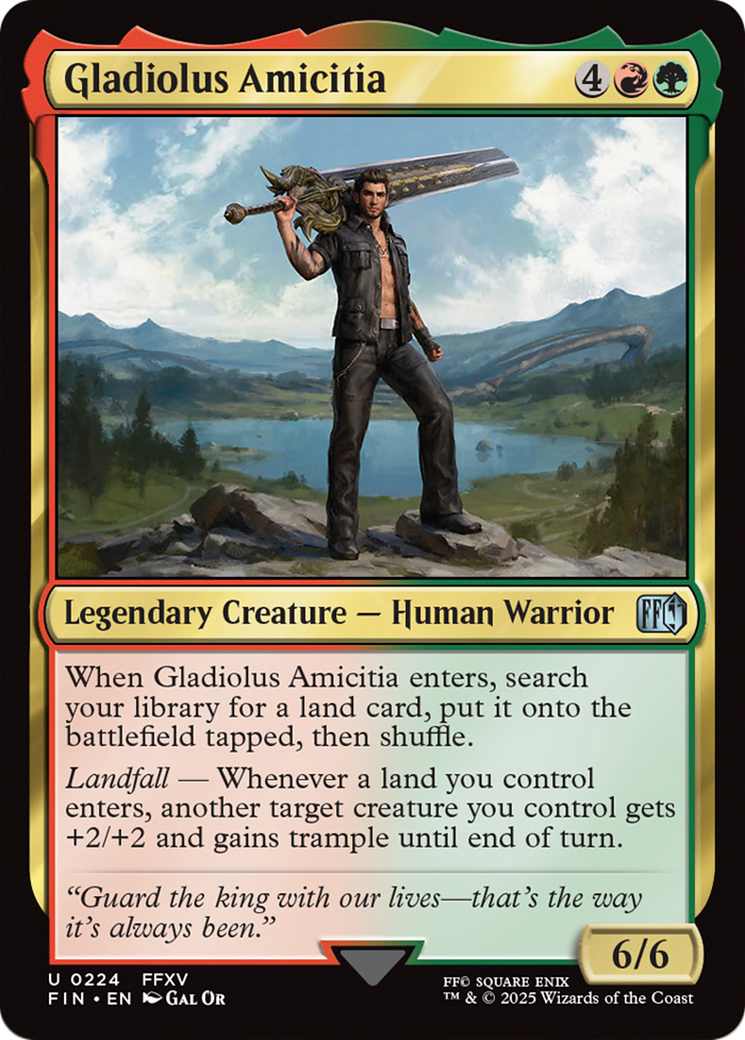 Gladiolus Amicitia - Uncommon Legendary Creature — Human Warrior card from Final Fantasy