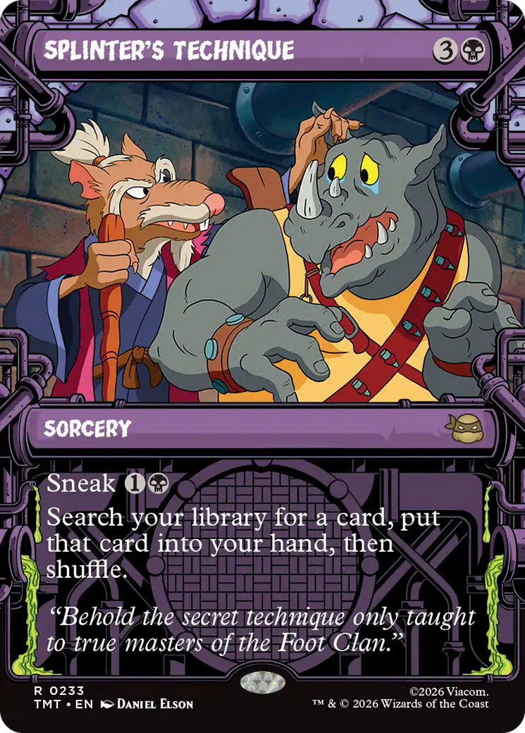 Splinter's Technique - Rare Sorcery card from Teenage Mutant Ninja Turtles
