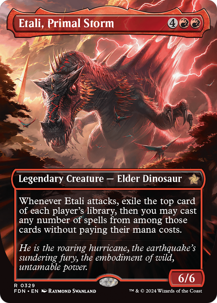 Etali, Primal Storm - Rare Legendary Creature — Elder Dinosaur card from Foundations