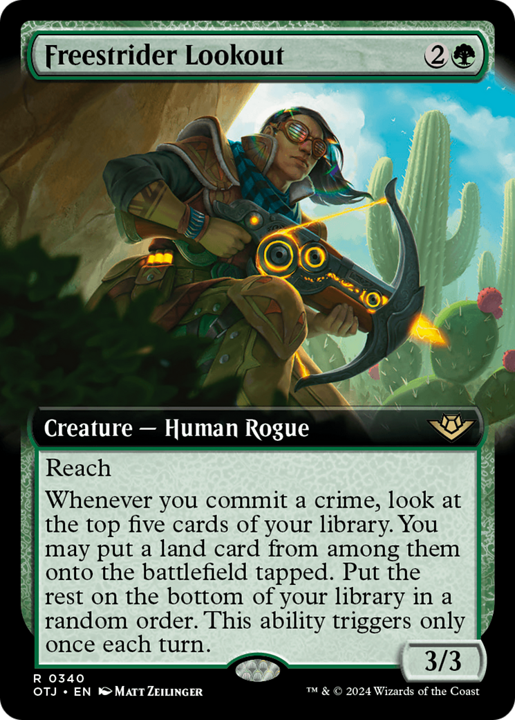 Freestrider Lookout - Rare Creature — Human Rogue card from Outlaws of Thunder Junction