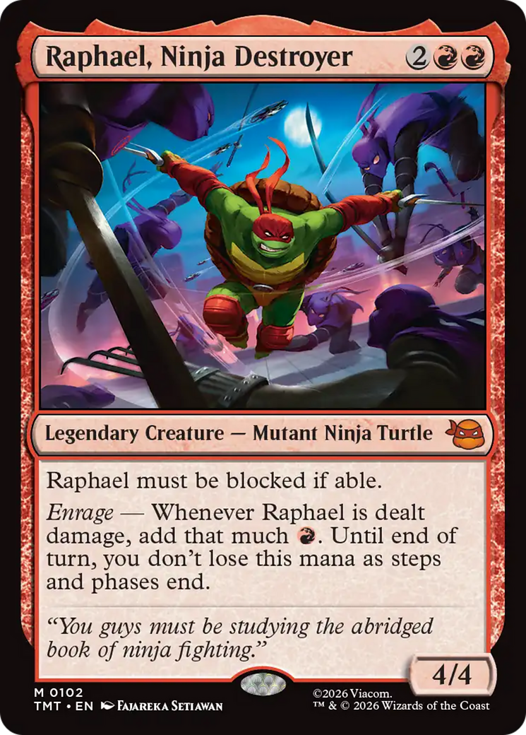 Raphael, Ninja Destroyer - Mythic Legendary Creature — Mutant Ninja Turtle card from Teenage Mutant Ninja Turtles