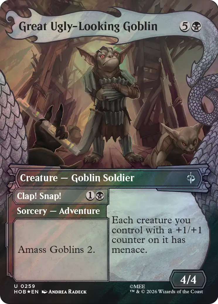 Great Ugly-Looking Goblin // Clap! Snap! - Uncommon Sorcery — Adventure card from The Hobbit