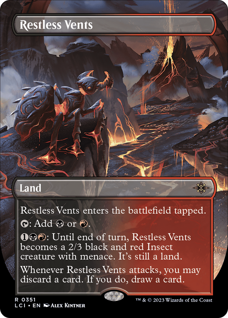 Restless Vents - Rare Land card from The Lost Caverns of Ixalan