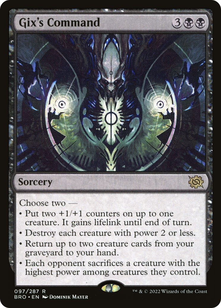 Gix's Command - Rare Sorcery card from The Brothers' War