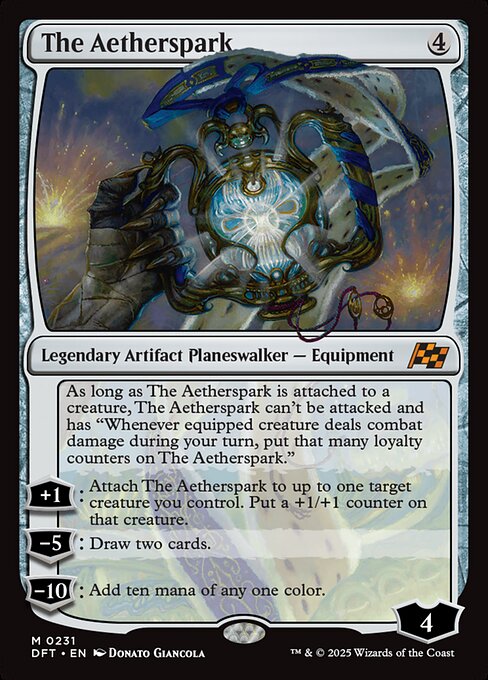 The Aetherspark - Mythic rare card from Aetherdrift