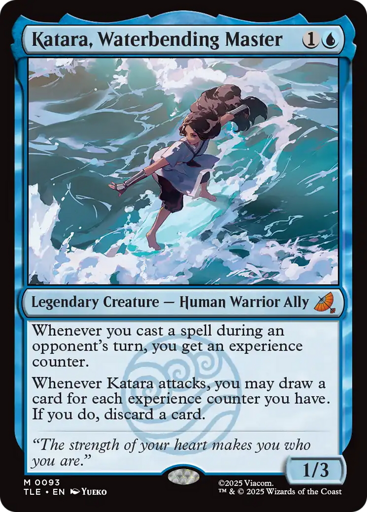 Katara, Waterbending Master - Mythic Legendary Creature — Human Warrior Ally card from Avatar: The Last Airbender Eternal