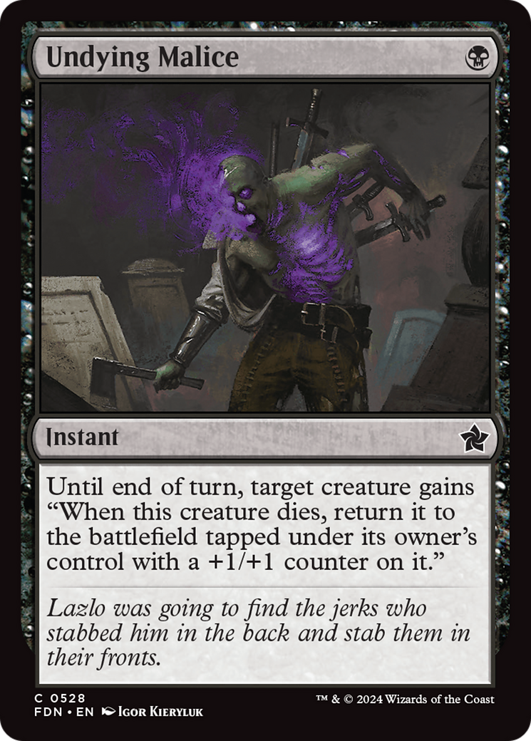 Undying Malice - Common Instant card from Foundations