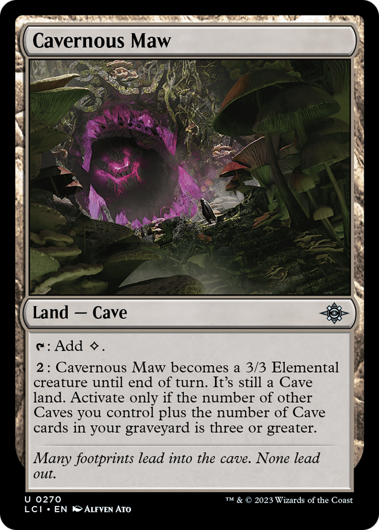 Cavernous Maw - Uncommon Land — Cave card from The Lost Caverns of Ixalan