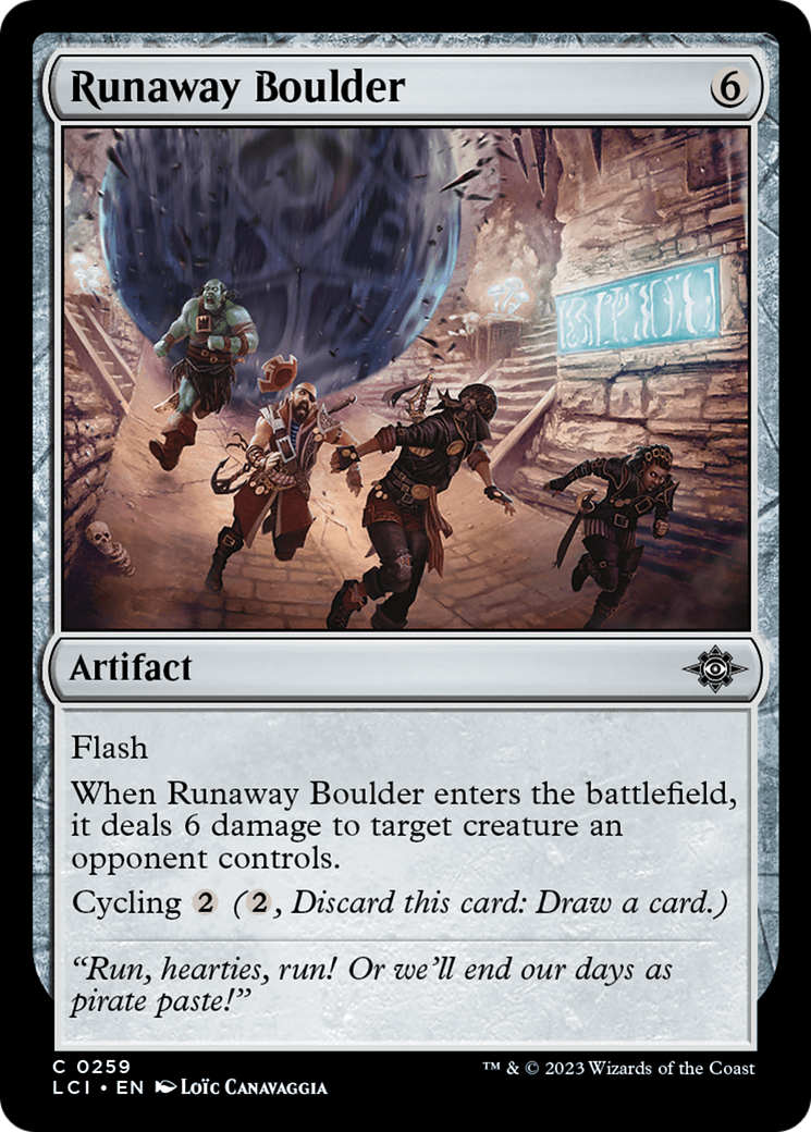 Runaway Boulder - Common Artifact card from The Lost Caverns of Ixalan