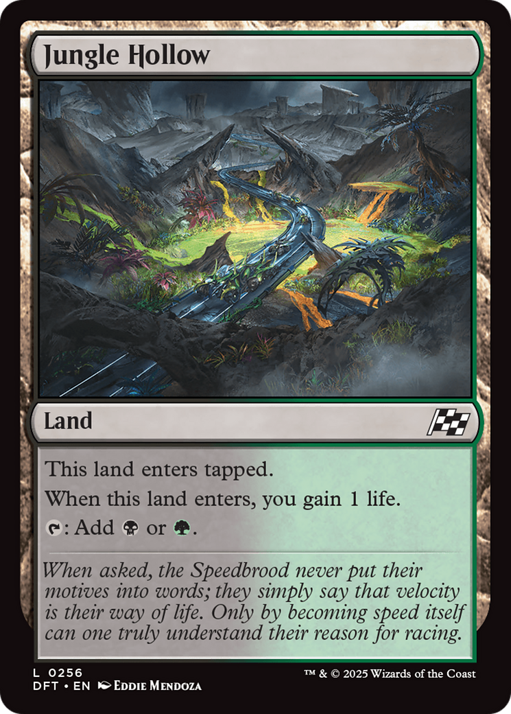 Jungle Hollow - Common Land card from Aetherdrift