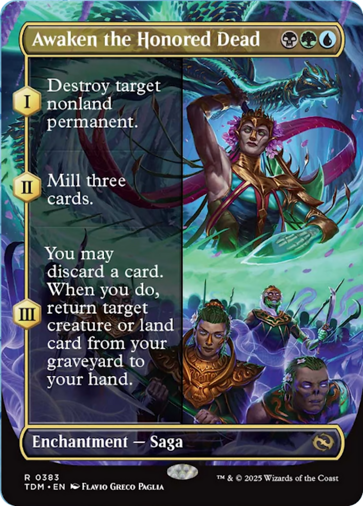 Awaken the Honored Dead - Rare Enchantment — Saga card from Tarkir: Dragonstorm