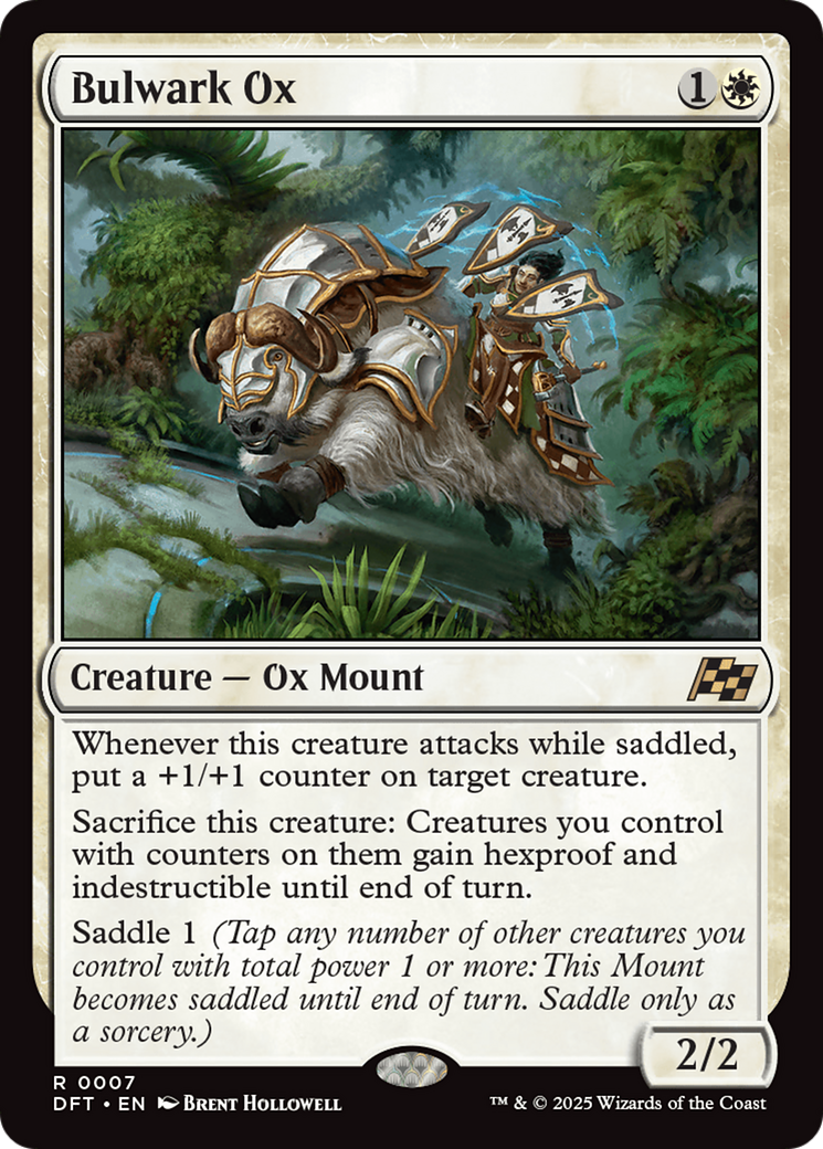 Bulwark Ox - Rare Creature — Ox Mount card from Aetherdrift