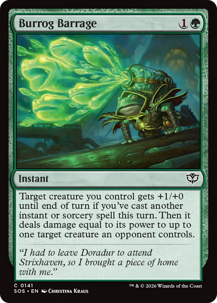Burrog Barrage - Common Instant card from Secrets of Strixhaven