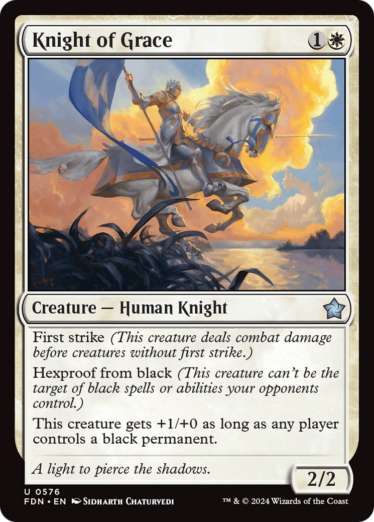 Knight of Grace - Uncommon Creature — Human Knight card from Foundations