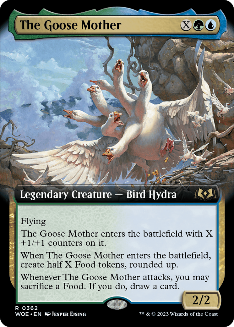 The Goose Mother - Rare Legendary Creature — Bird Hydra card from Wilds of Eldraine