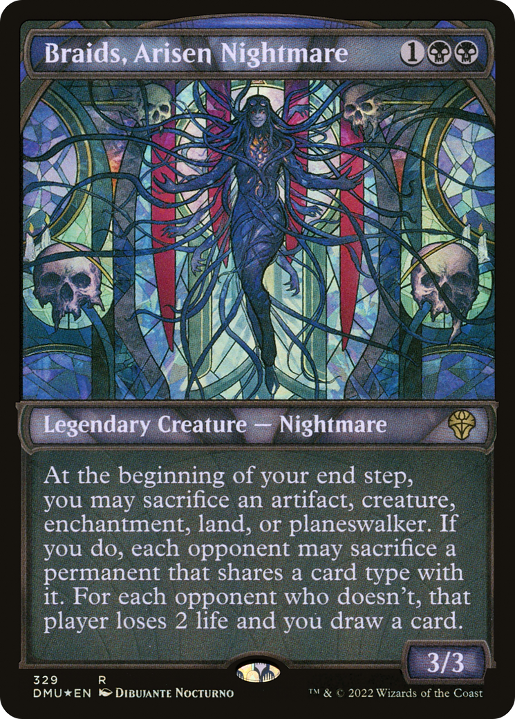Braids, Arisen Nightmare - Rare Legendary Creature — Nightmare card from Dominaria United